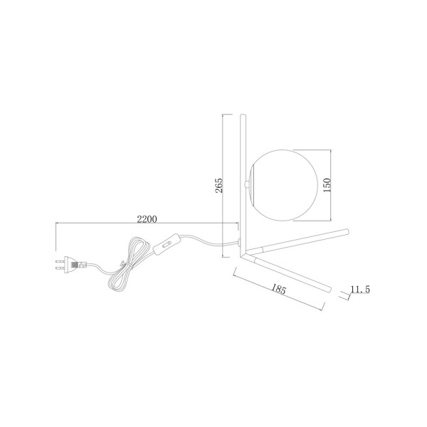 Настільна лампа MJ-Light MJ16034 Ic Table E27 1x60W IP20 - фото №1