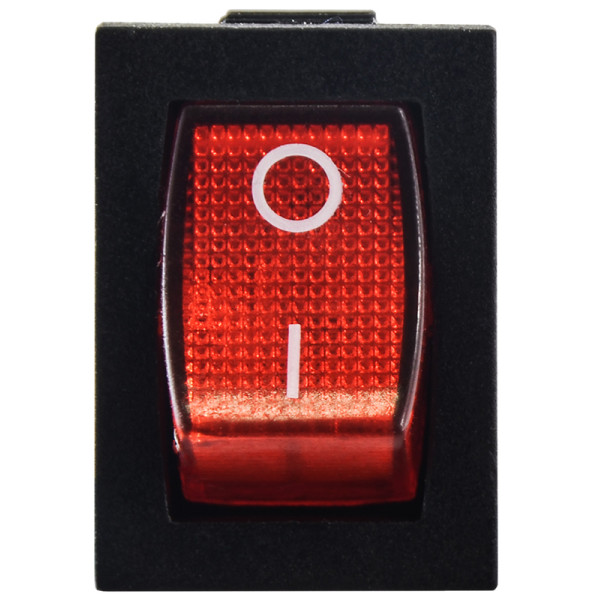 Переключатель Аско-Укрем KCD1-2-101N R/B с подсветкой красный (A0140040053) - фото №1