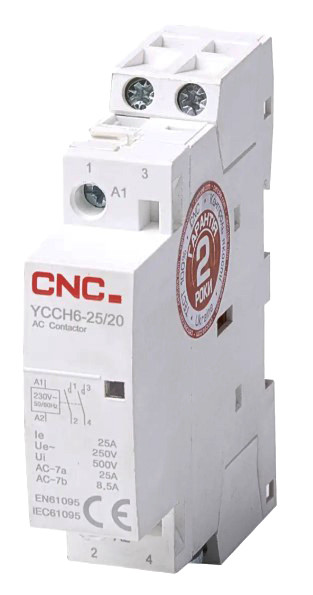 Модульный контактор CNC YCCH6-25 2Р 220В 2NO (Б00028777)