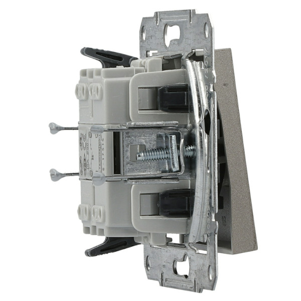 Выключатель кнопочный без рамки «Звонок» бронза Asfora, EPH0800169 - фото №2