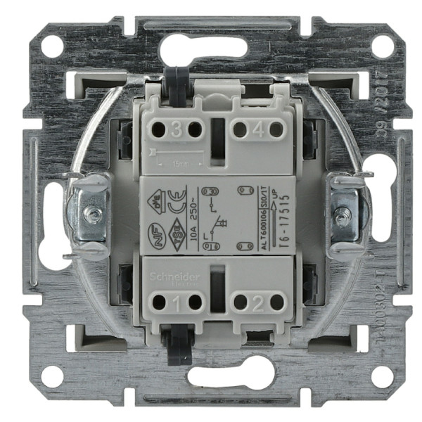 Выключатель кнопочный без рамки «Звонок» бронза Asfora, EPH0800169 - фото №3