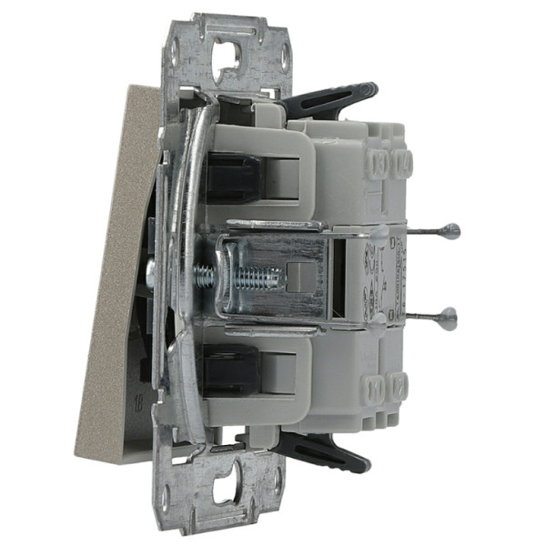 Выключатель кнопочный без рамки «Звонок» бронза Asfora, EPH0800169 - фото №4