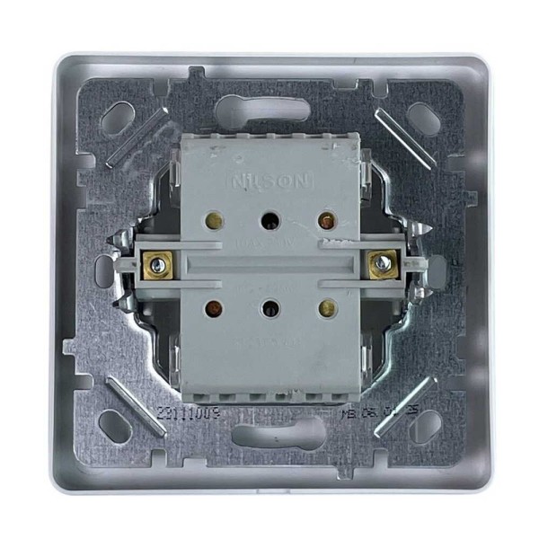 Вимикач Nilson Selene білий 2кл прохідний ( 23111009 ) - фото №1