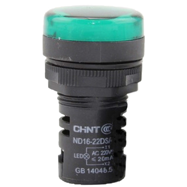 Індикатор Chint ND16-22DS/2 АС/DC 24В зелений (592940)