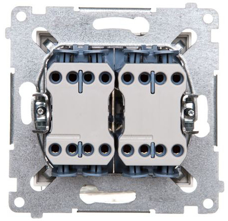 Двойной перекрестный выключатель Kontakt Simon Simon 54 Premium DW7/2.01/41 (кремовый) - фото №1