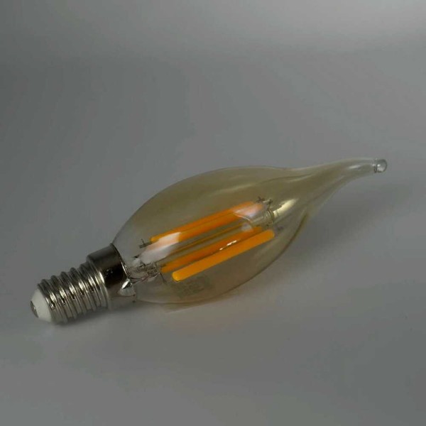 Лампа LED FILAMENT С37 6W E14 2200K на вітру VIOLUX ( 833092 ) - фото №1