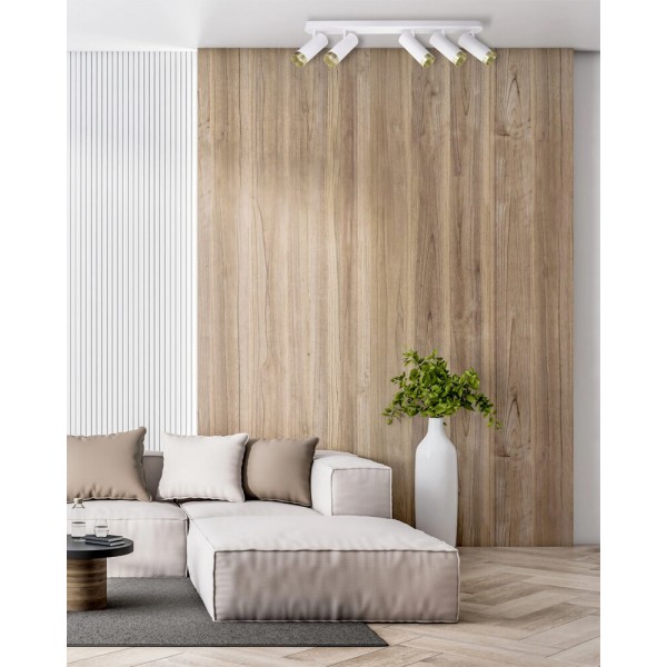 Светильник поворотный, спот Goldlux 326522 Fado GU10 5x10W IP20 белый - фото №1