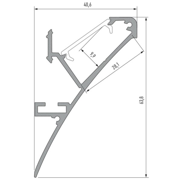 Профіль для світлодіодної стрічки Lumines LOGI білий - фото №1