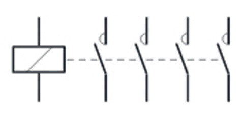 Контактор 25A ESD425 (4НО, 24В) 2м Hager - фото №6