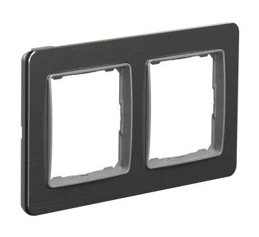 Рамка двойная Schneider Electric Sedna Elements Sedna Elements матовый алюминий SDD370802 - фото №1