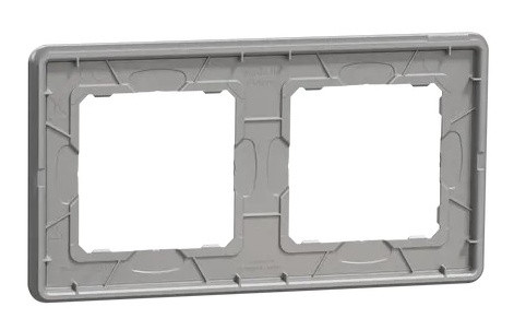 Рамка двойная Schneider Electric Sedna Elements Sedna Elements матовый алюминий SDD370802 - фото №3