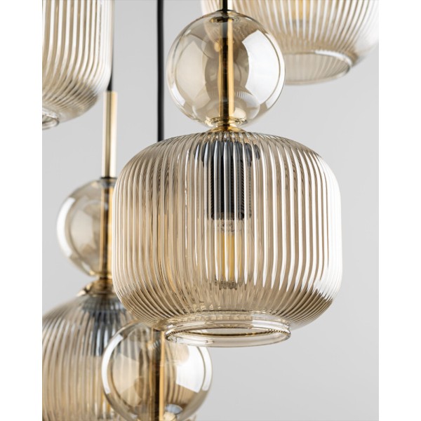 Подвесной светильник, люстра TK Lighting 11043 Sophia E14 5x10W IP20 янтарный - фото №3