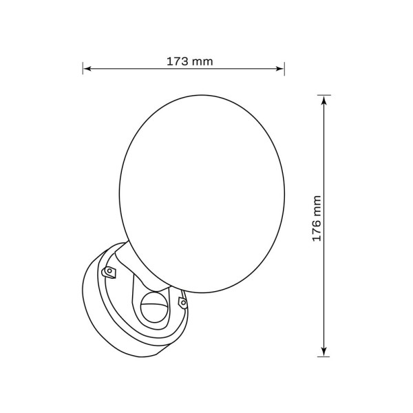 Вуличний світильник з датчиком руху Goldlux 333797 Olaf LED 1x10W 4000K 1200Lm IP44 чорний - фото №3
