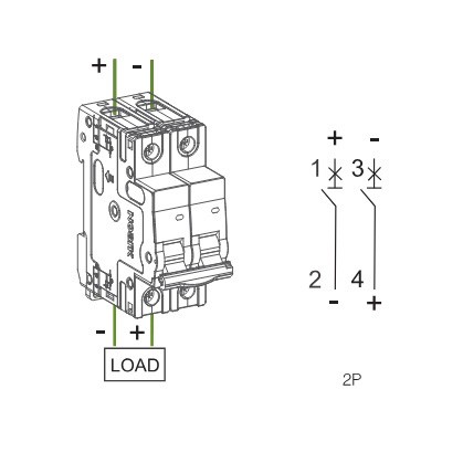Автоматичний вимикач NOARK Ex9BS 2P B40 40А 4,5кА B (102068) - фото №2