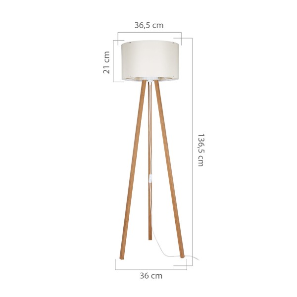 Торшер Zuma Line 5905316609631 Piko E27 1x20W IP20 бежевий - фото №3