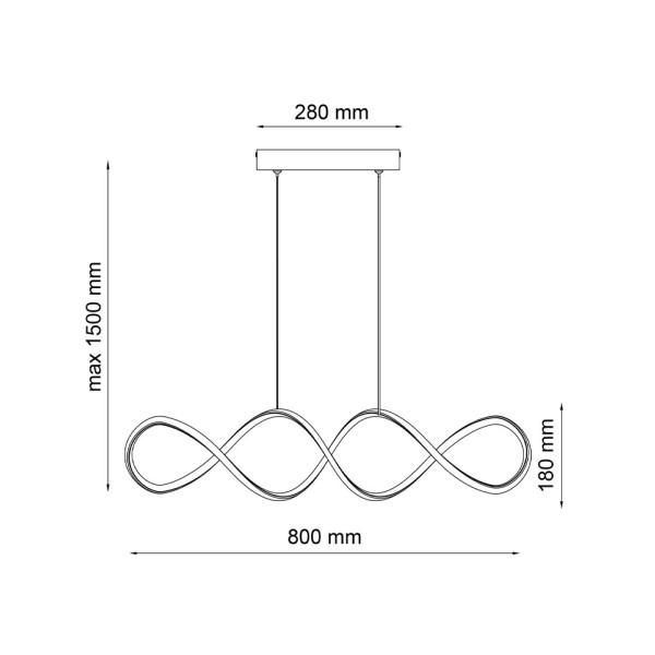 Подвесной светильник, люстра Goldlux 331052 Infinito Led 1x34W 4000K 5300Lm IP20 Черный - фото №4