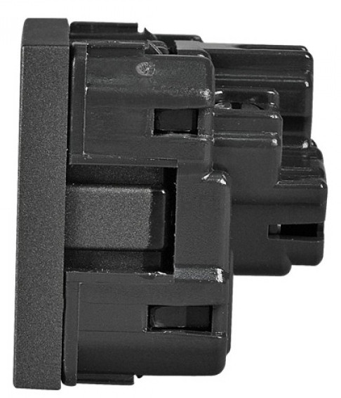 Механизм розетки ABB Zenit N2288 AN 2М с заземлением и защитными шторками (антрацит) - фото №2