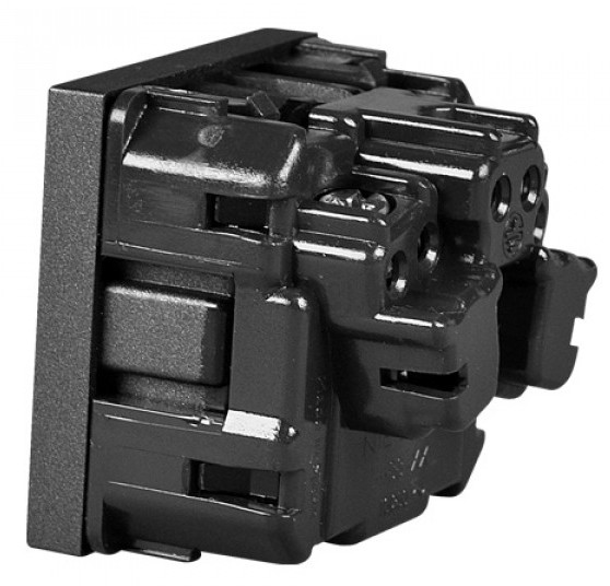 Механизм розетки ABB Zenit N2288 AN 2М с заземлением и защитными шторками (антрацит) - фото №3