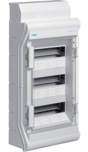 Щит накладной Vector VE312DN на 36 (42) модулей 3-рядный Hager