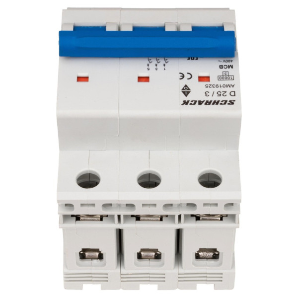Автоматичний вимикач Schrack AM019325 10кА 25А 3P х-ка D - фото №5