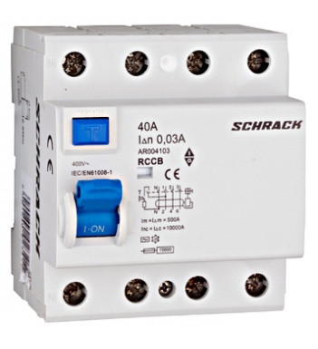ПЗВ Schrack 10кА/30мА 3P+N 40А тип AC