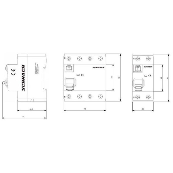 ПЗВ Schrack 10кА/30мА 3P+N 40А тип AC - фото №5