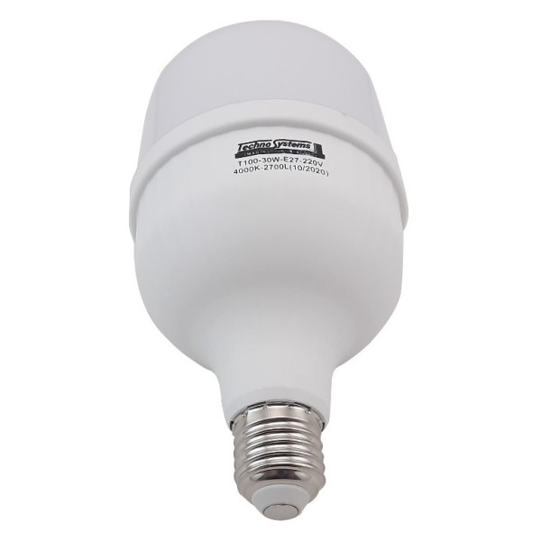 Светодиодная лампа TNSy LED Bulb-T100-30W-E27-220V-4000K-3150L GOLDEN (TNSy5000259) - фото №2
