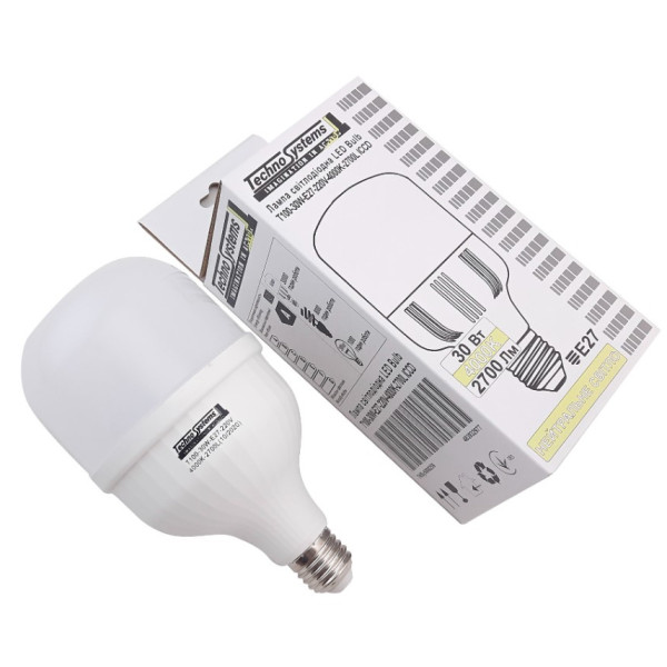 Светодиодная лампа TNSy LED Bulb-T100-30W-E27-220V-4000K-3150L GOLDEN (TNSy5000259) - фото №3