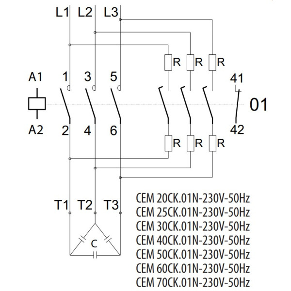 Контактор ETI 004643821 CEM CK 30.01N (30 кВАр 400-440V) - фото №1