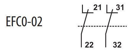Блок-контакт ETI 004641522 EFC0-02 (2NC) - фото №1