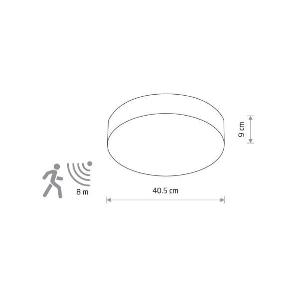Потолочный светильник с датчиком движения Nowodvorski 10181 Arena Sensor E14 3x10W IP20 графитовый - фото №1