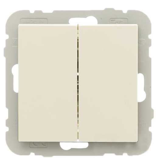 Двоклавішний вимикач Logus 21061 TMF 10АХ 250В (бежевий)
