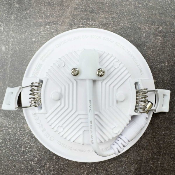 Світильник LED даунлайт Violux ALUMIN 6W 4200K круг IP20 ( 120150 ) - фото №3