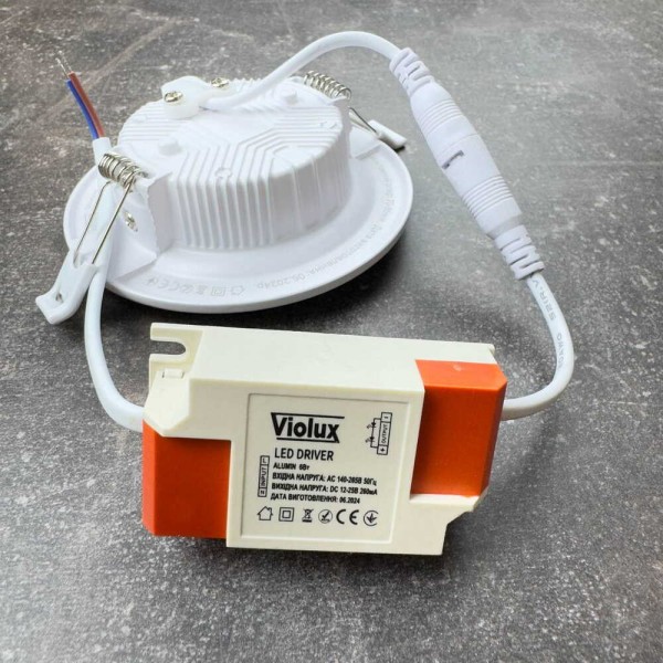 Світильник LED даунлайт Violux ALUMIN 6W 4200K круг IP20 ( 120150 ) - фото №4