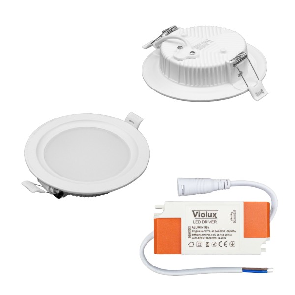 Світильник LED даунлайт Violux ALUMIN 6W 4200K круг IP20 ( 120150 ) - фото №6