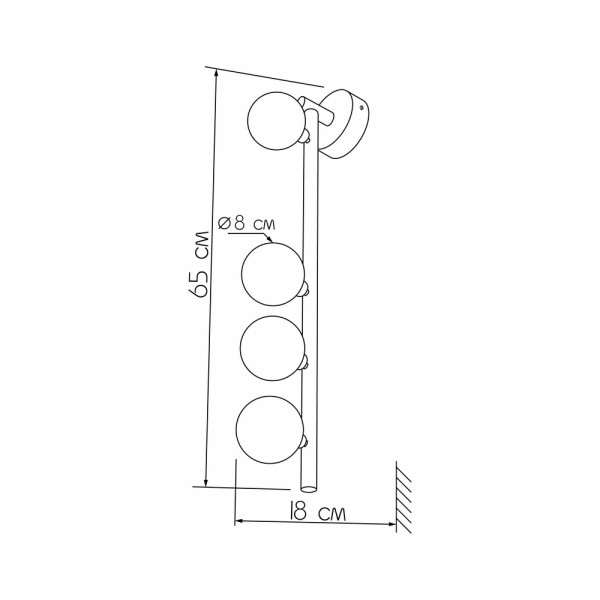 Бра, настінний світильник Imperium Light 458465.05.01 Snowballs G9 5W IP20 - фото №2