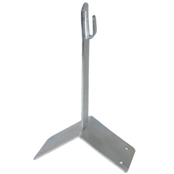 Коньковий кутовий тримач прута блискавкозахисту DKC ND2202ZC висотою 100мм з оцинкованої сталі