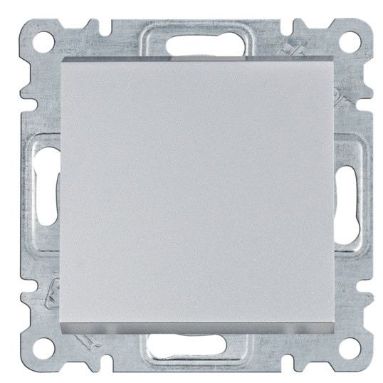 Вимикач Hager WL0112 Lumina 10АХ/230В (сріблястий)