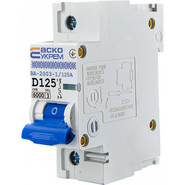 Автоматичний вимикач Аско-Укрем ВА-2003 1р 125А (A0010030011) - фото №2