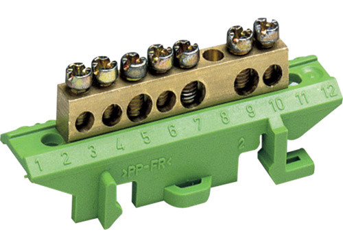 Захисна шина заземлення з утримувачем Hager KM07E 3x16+4x10мм²