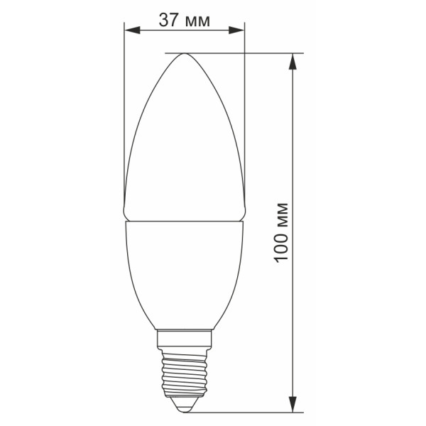Світлодіодна лампа Videx C37e E14 3,5Вт 3000K (VL-C37e-35143) - фото №1