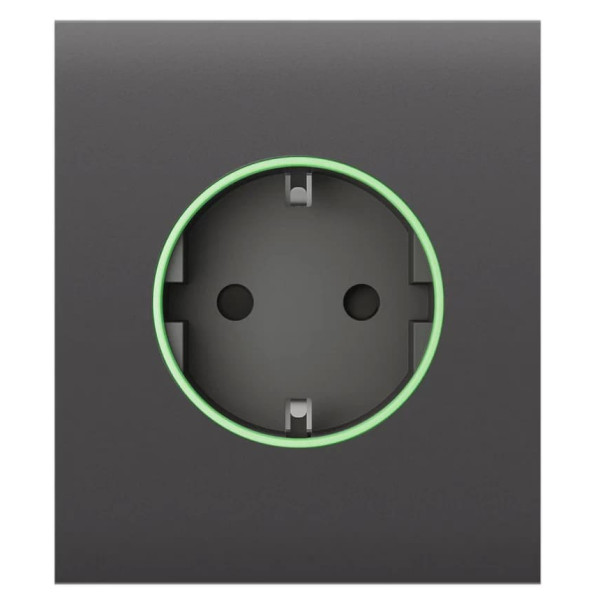 Центральная панель умной розетки Ajax 52810.162.BL CenterCover Smart для OutletCore черная (38778)