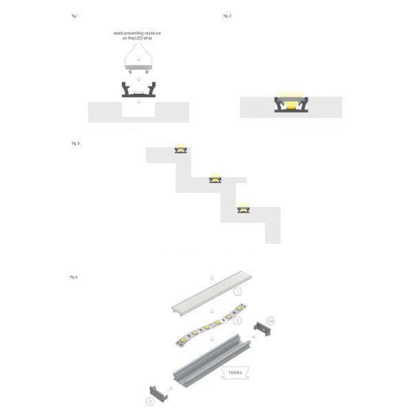 Профіль для світлодіодної стрічки Lumines TERRA білий - фото №1