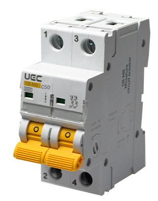 Автоматичний вимикач UEC SB-M8 2P 50A C 4,5кA (MCB45-2-050-C)