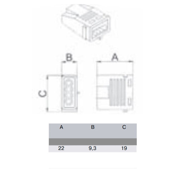 Клемма самозажимная DKC 5р 1,5-2,5мм - фото №1