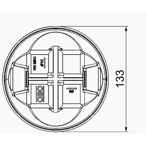 Держатель проводника для плоской крыши OBO Bettermann (5218700) 165 MBG-8-10 из полиамида - фото №1