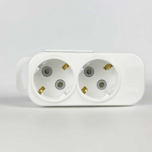 Колодка EL-BI 2-я с заземлением со шторками Myra ( 527-010200-201 ) - фото №4