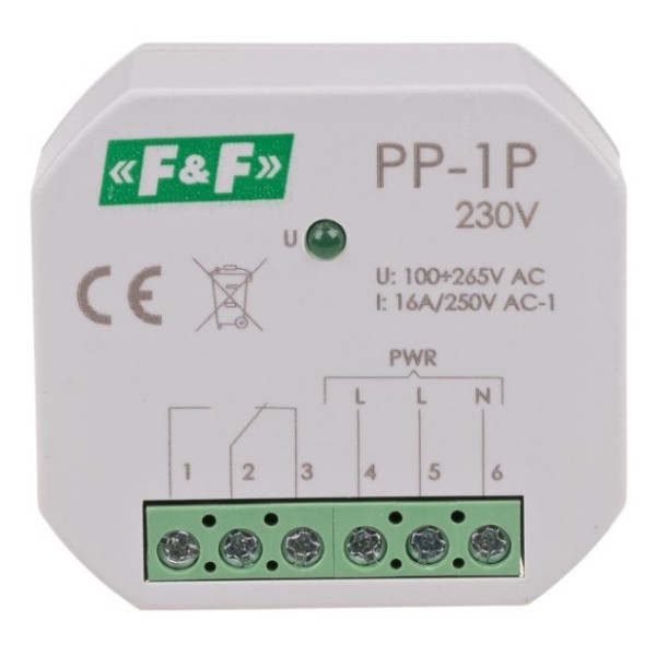 Електромагнітне реле F&F PP-1P-230V 230В 16 А