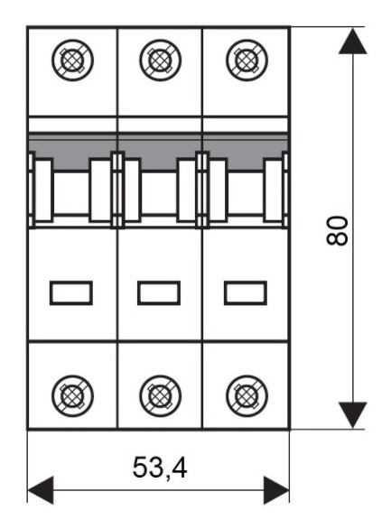 Автоматический выключатель Schrack BM017310ME 10кА 10А 3P х-ка C ME - фото №2