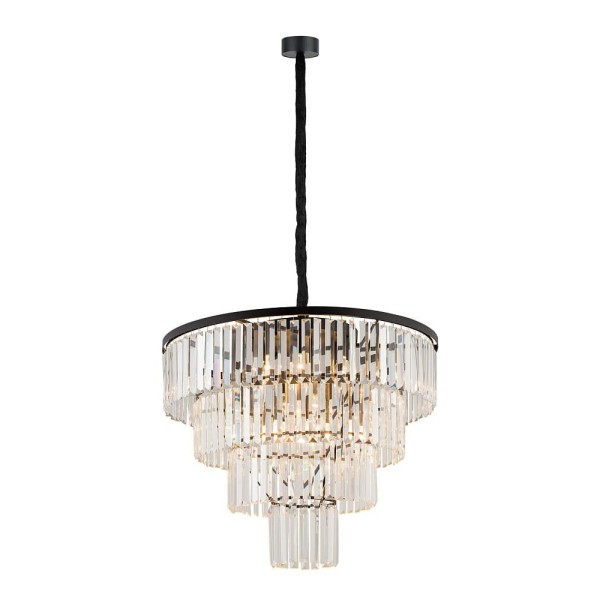 Люстра Nowodvorski 7614 Cristal L E14 12x25W IP20 черная - фото №1